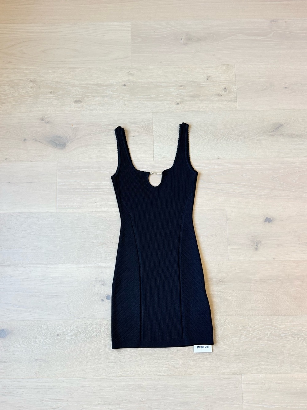 Jacquemus La Mini Robe Sierra Black Mini Dress NWT FR 34 / US 2